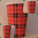 Papírpohár 1,8dl Kockás